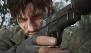 A screenshot of Snake at the start of Metal Gear Solid Delta: Snake Eater