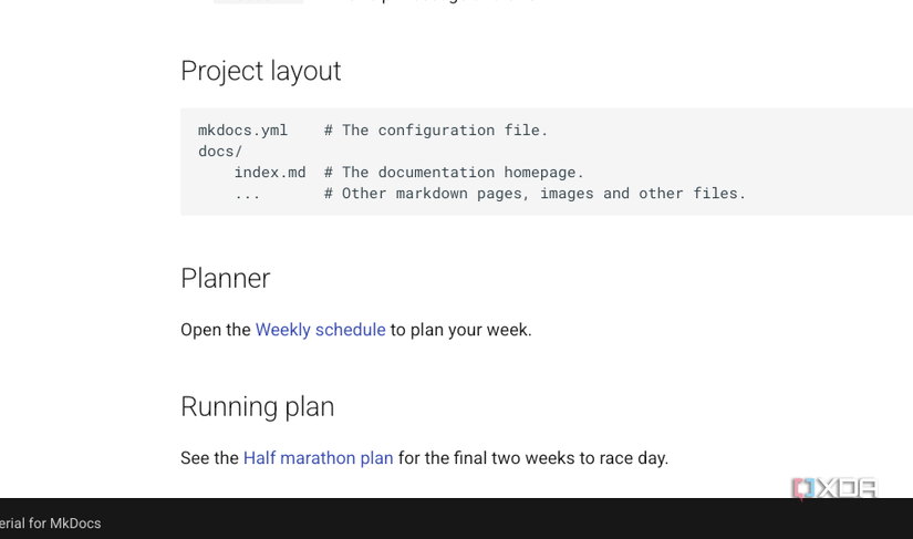 Mark Down Example Project Layout I made a basic, easy to read, and good-looking site in Markdown with ...