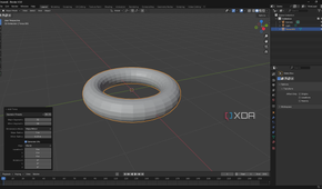 Modifying Torus shape in Blender, donut shape on canvas