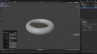 Modifying Torus shape in Blender, donut shape on canvas