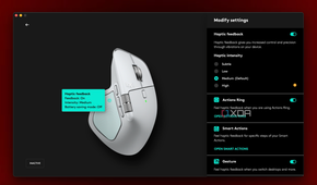 MX Master 4 for Mac Haptic feedback settings