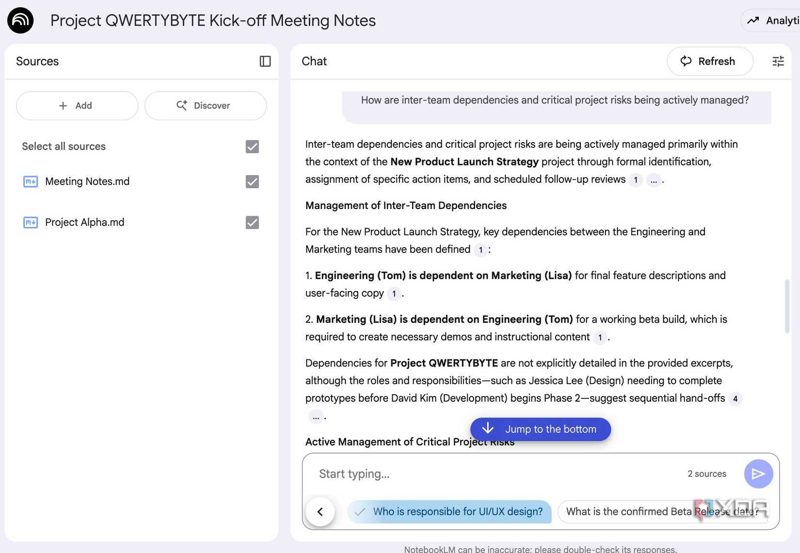 Get answers in NotebookLM