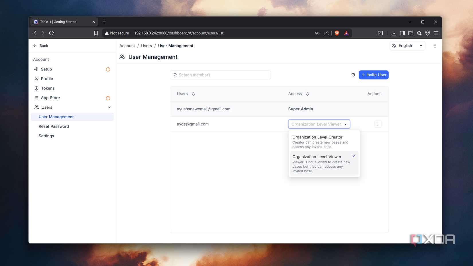 Adding users in NocoDB