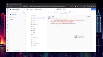 A Shell API snippet in NocoDB