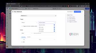 A Webhook in NocoDB