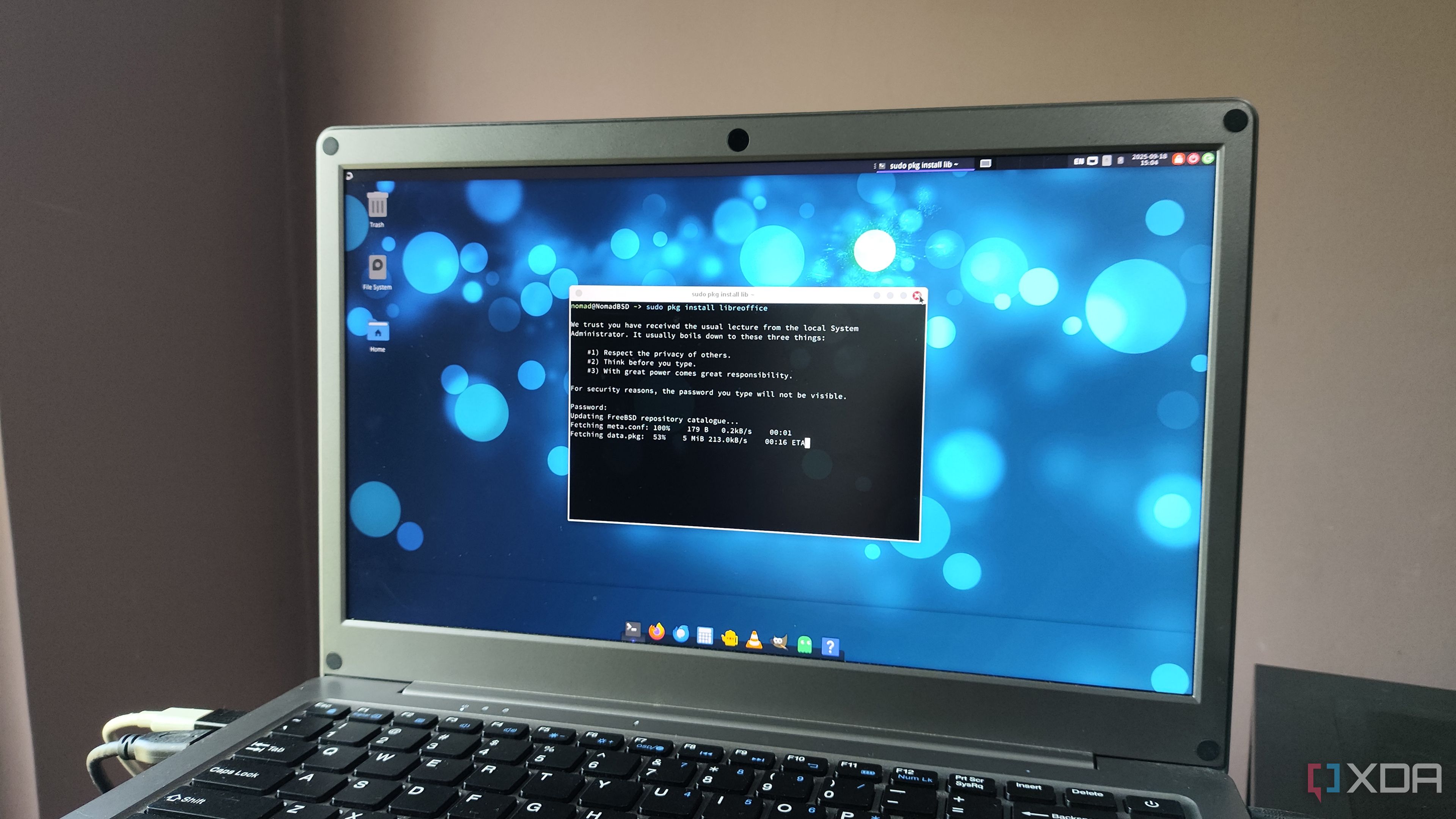 Installing LibreOffice in NomadBSD