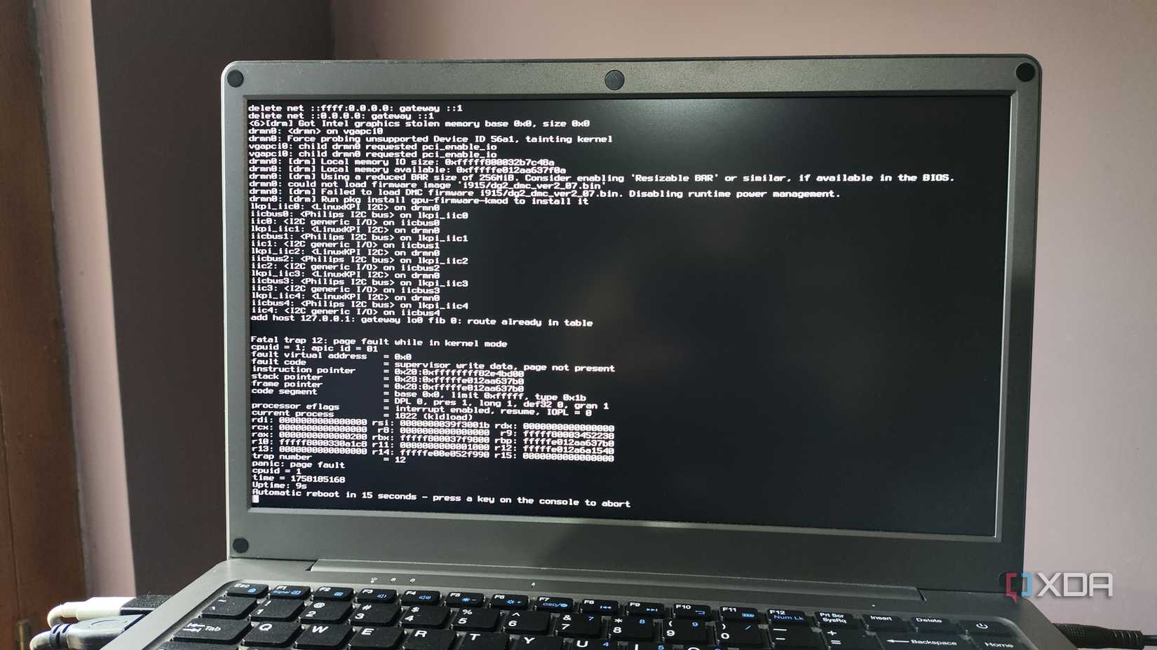 The kernel panic when installing NomadBSD