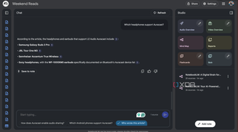 NotebookLM answering a specific question about a source