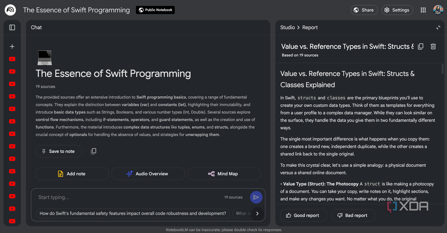 NotebookLM Concept Overview Report format