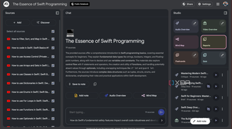 NotebookLM notebook about Swift Programming