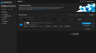 Portainer home page