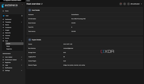 Portainer host overview