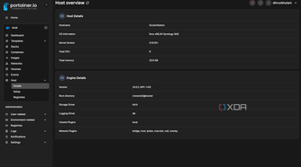 Portainer host overview