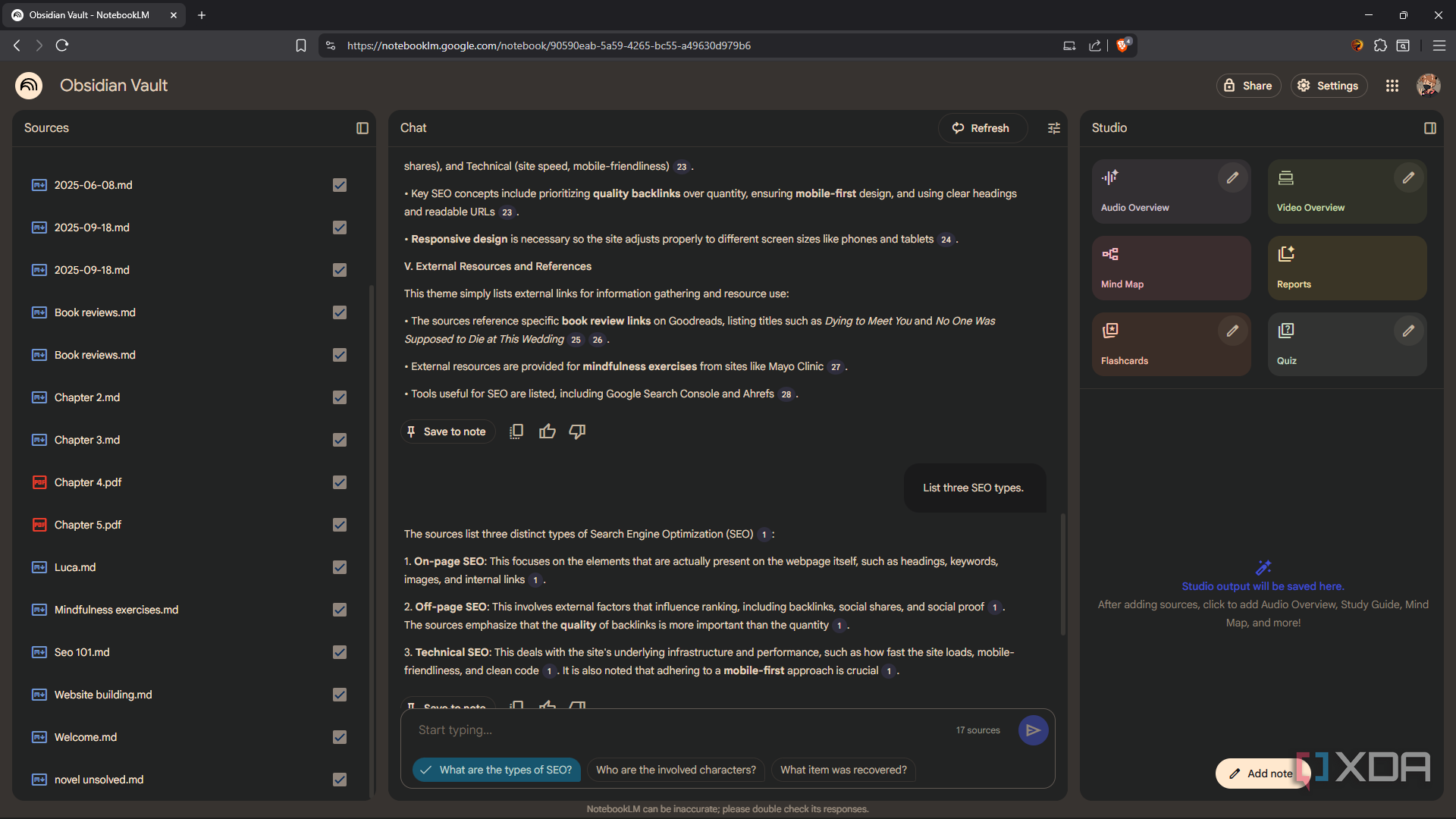 I fed my entire Obsidian vault into NotebookLM, and it created the ...