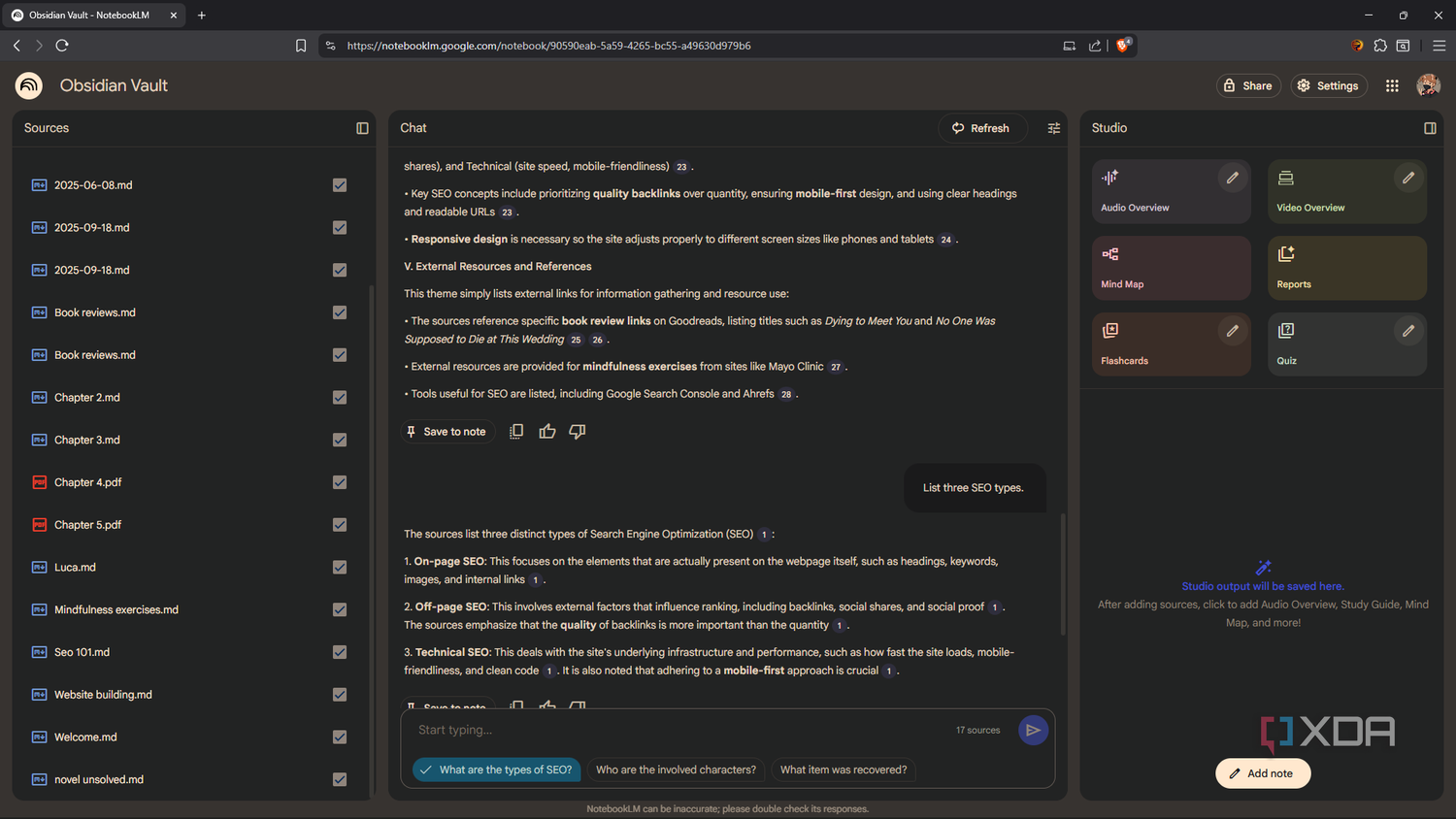 Personal Search I fed my entire Obsidian vault into NotebookLM, and it created the ...