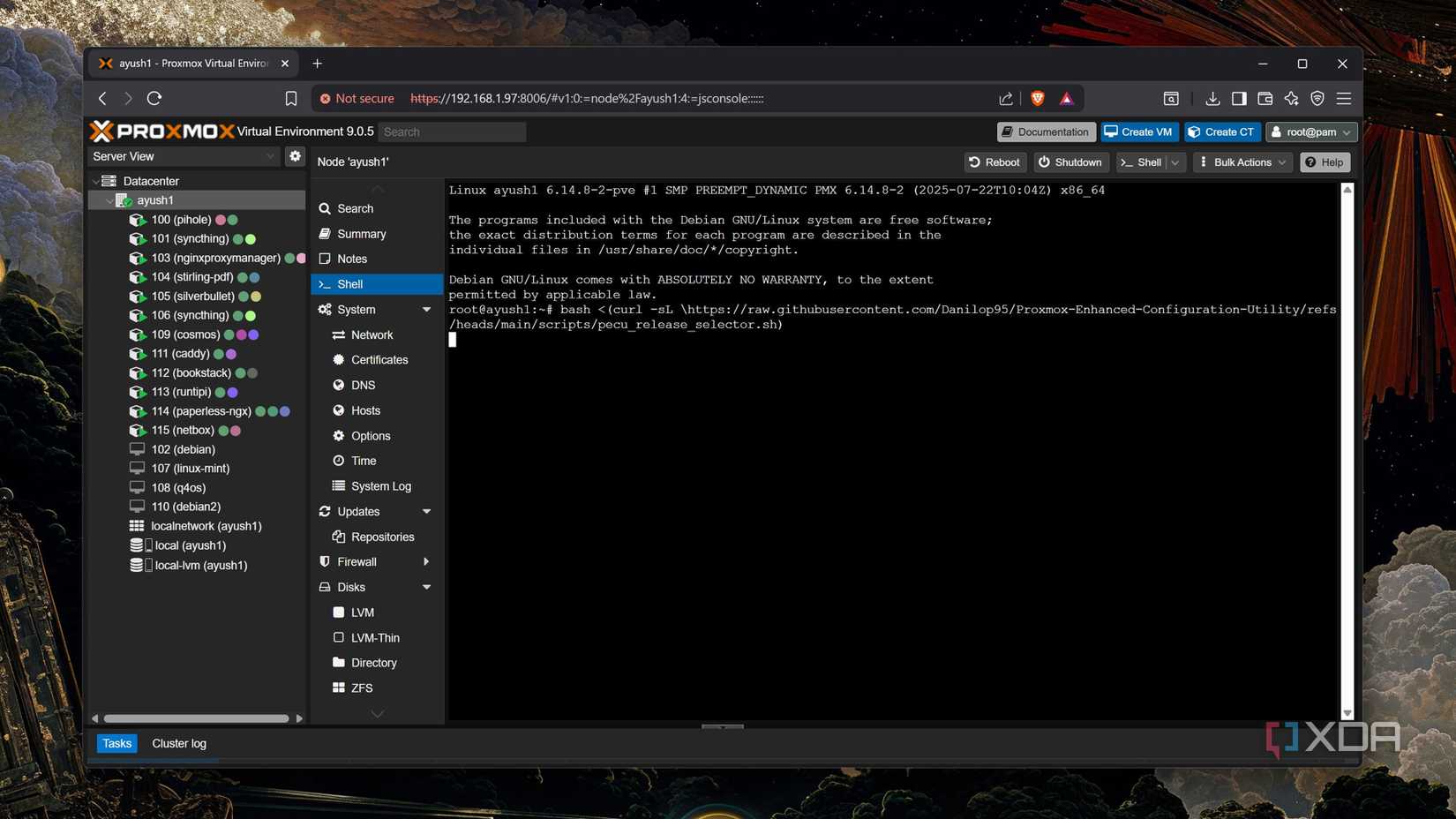 Running the PECU script