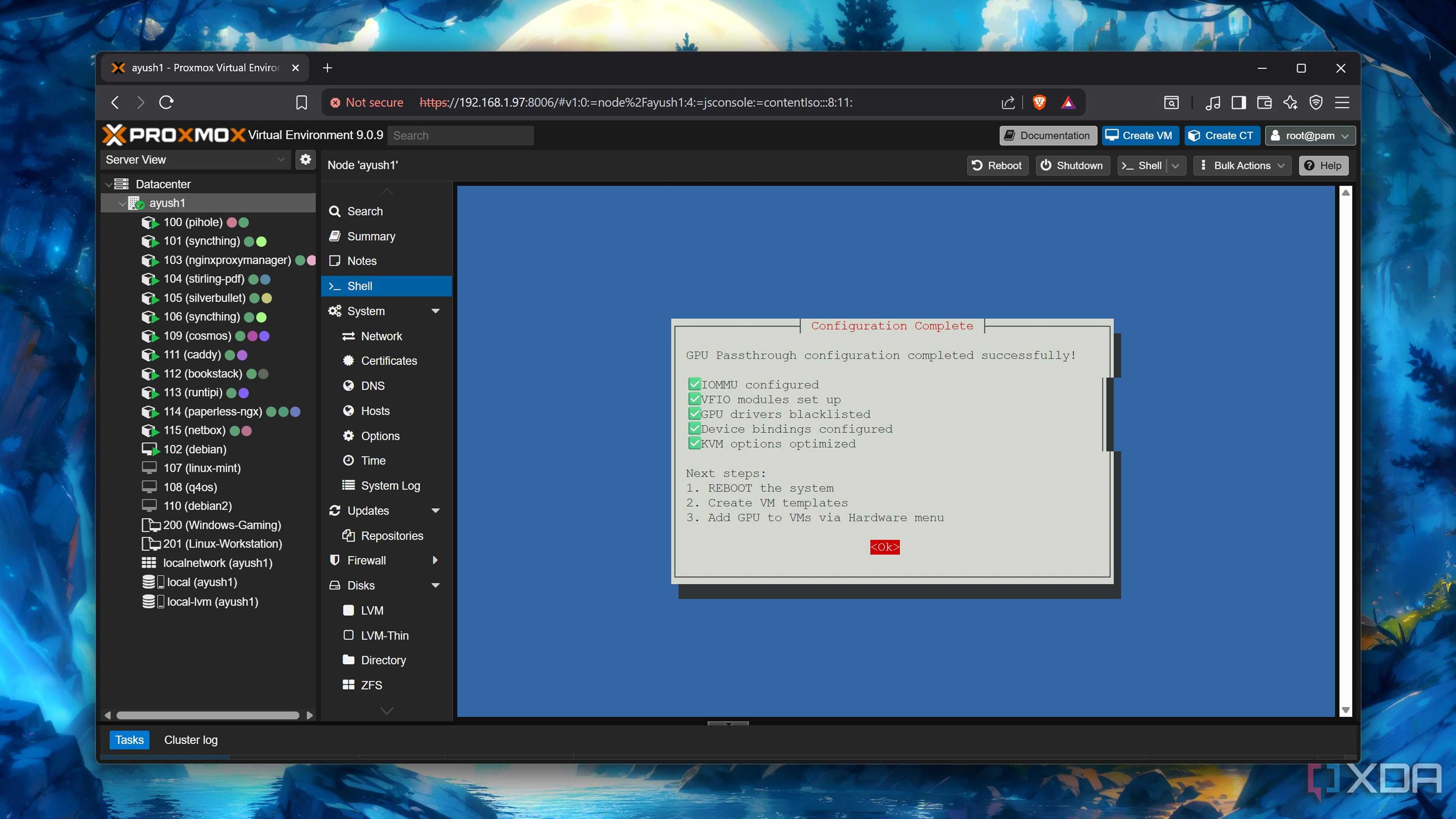 Passing a GPU to Proxmox via PECU