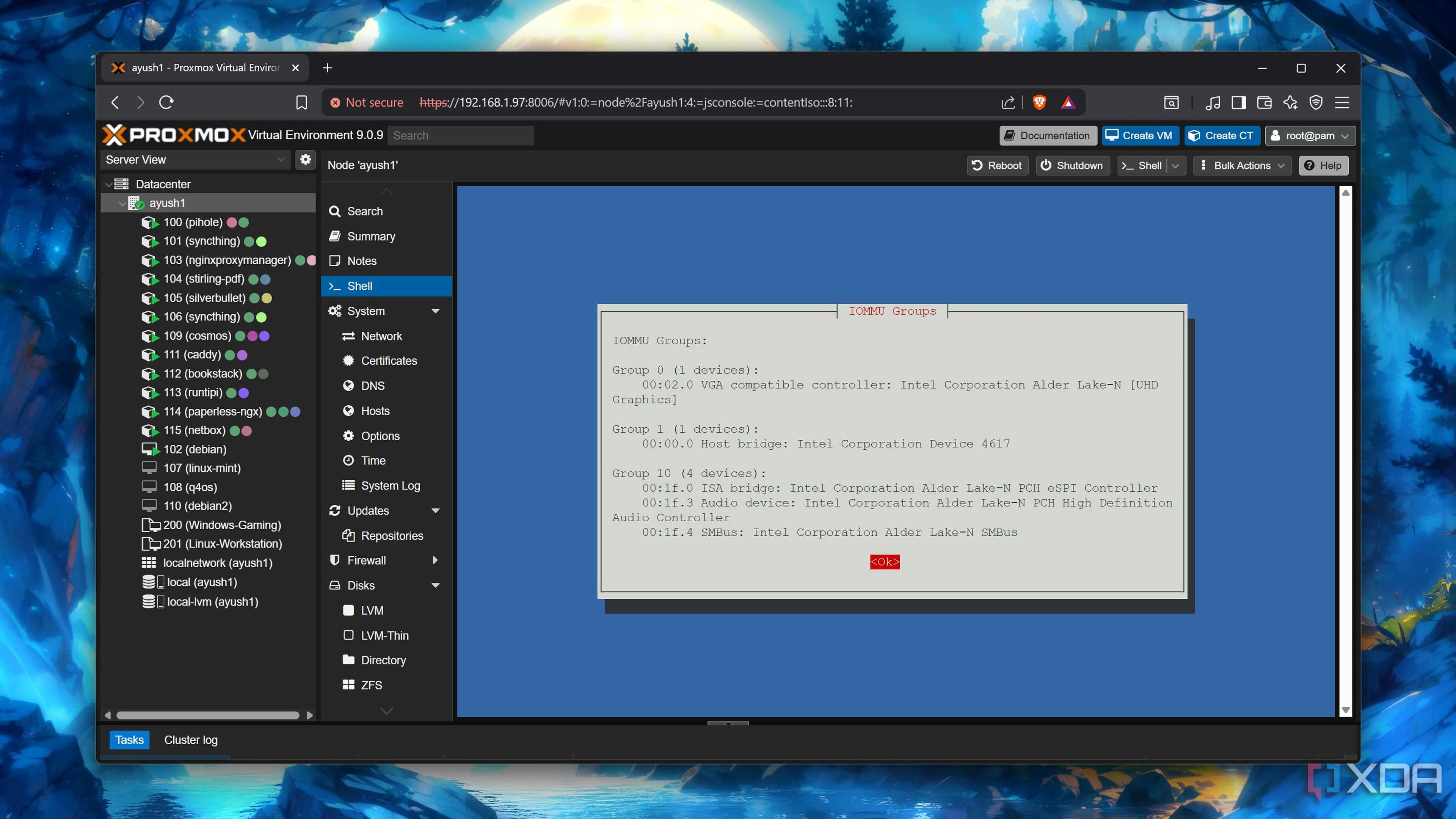 PECU detecting the IOMMU Groups