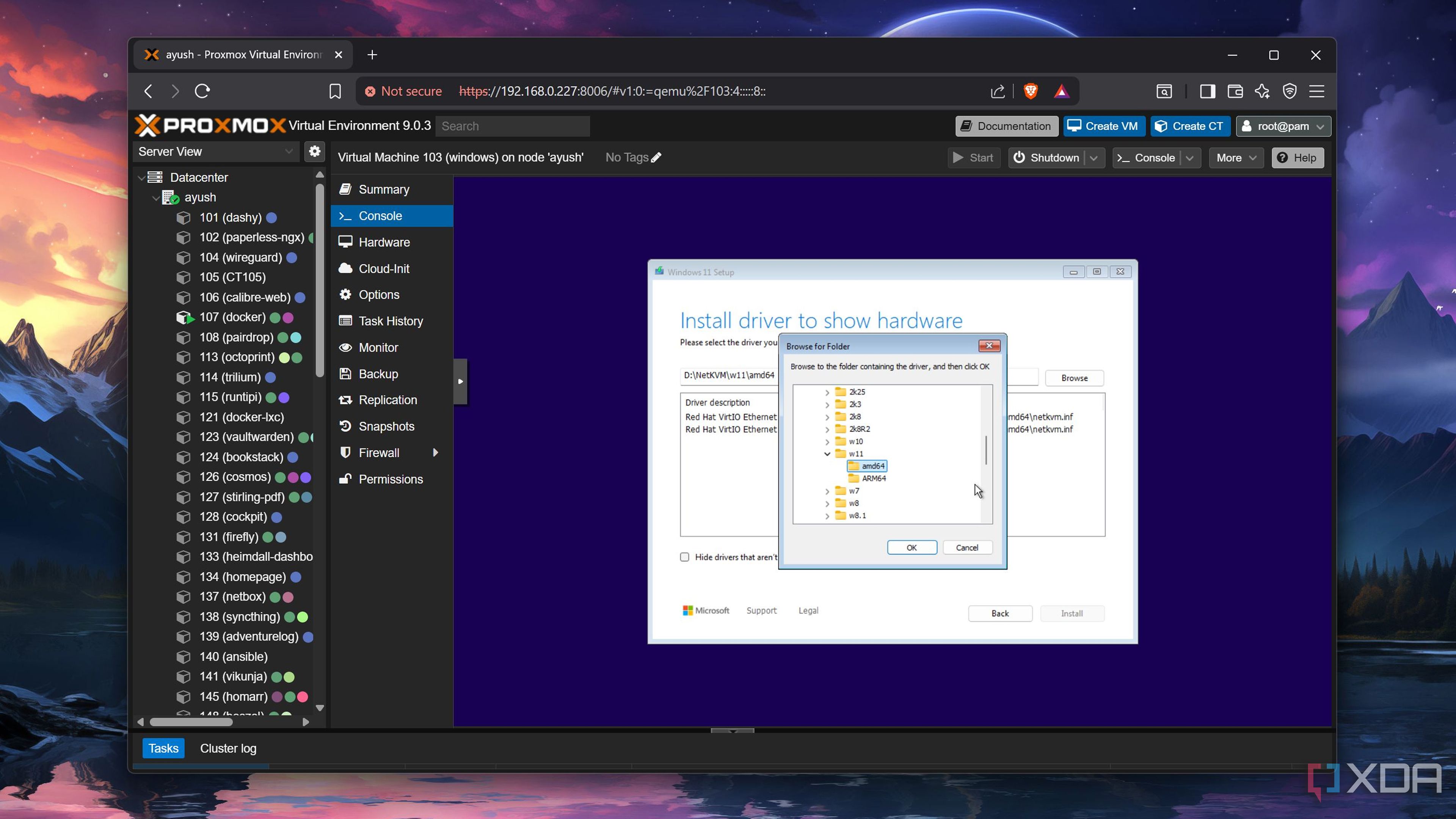 Installing Ethernet drivers on a Windows 11 machine on Proxmox