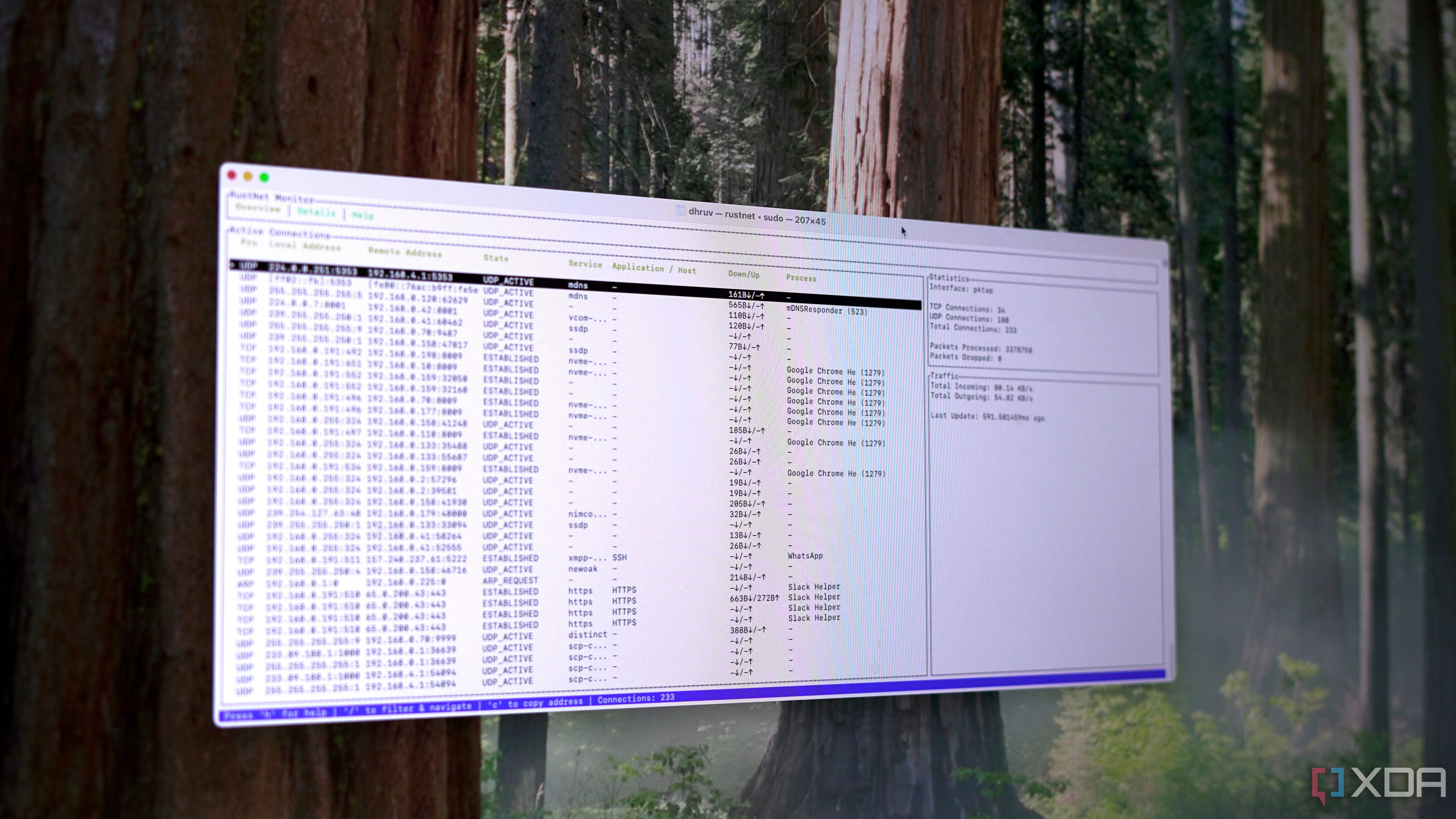 RustNet running on Mac