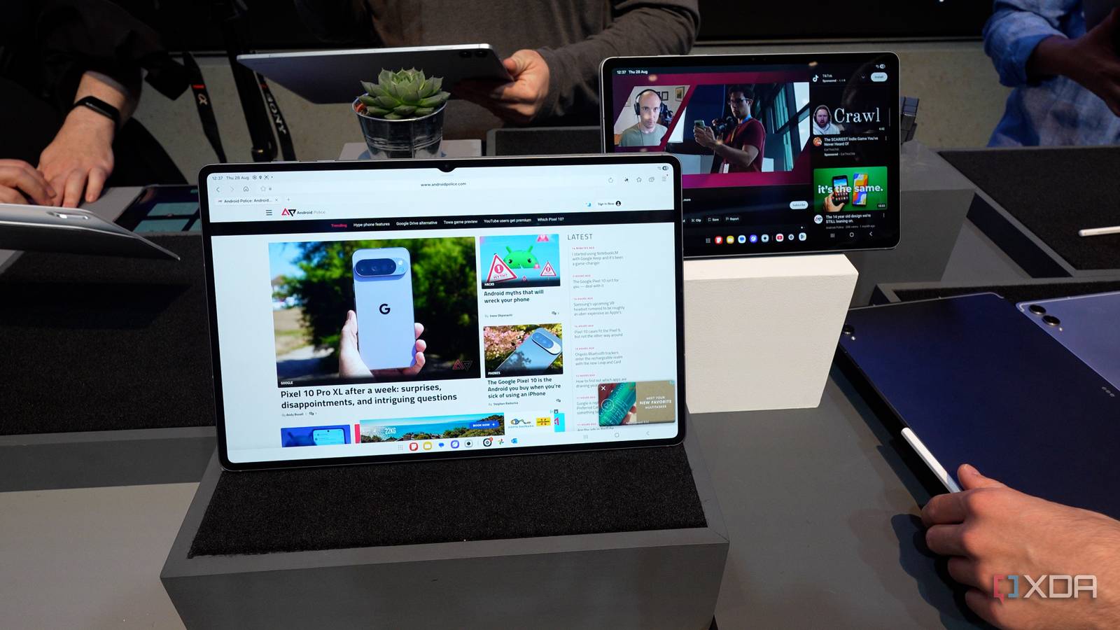 A Samsung Galaxy Tab S11 and Tab S11 Ultra