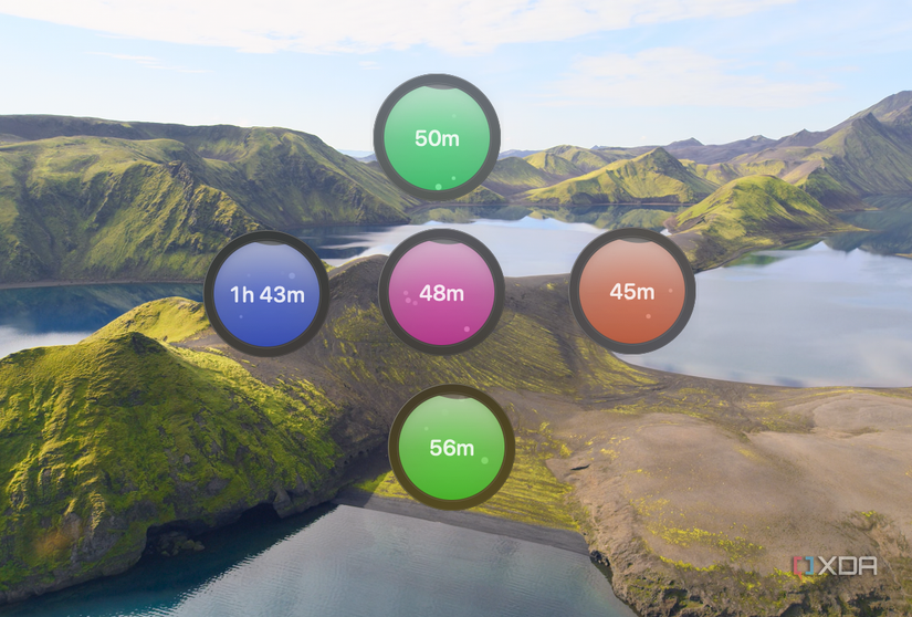 A screenshot of multiple timers on the screen.