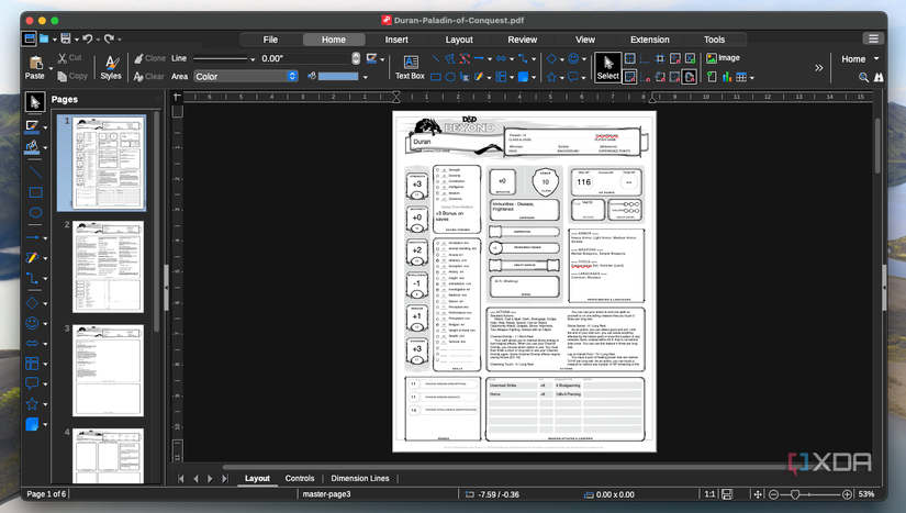 A screenshot of a PDF in LibreOffice. 