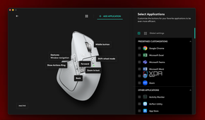 Select Applications section int he MX Master 4 settings for Action Ring