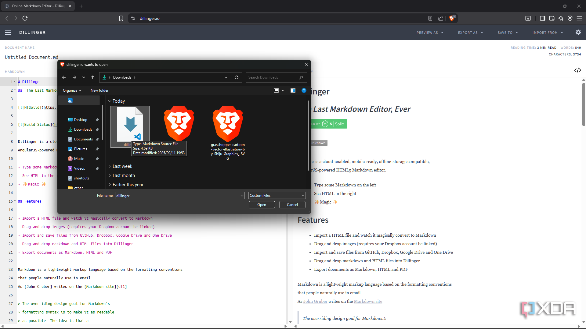 This free browser-based Markdown editor replaced Windows Notepad for me