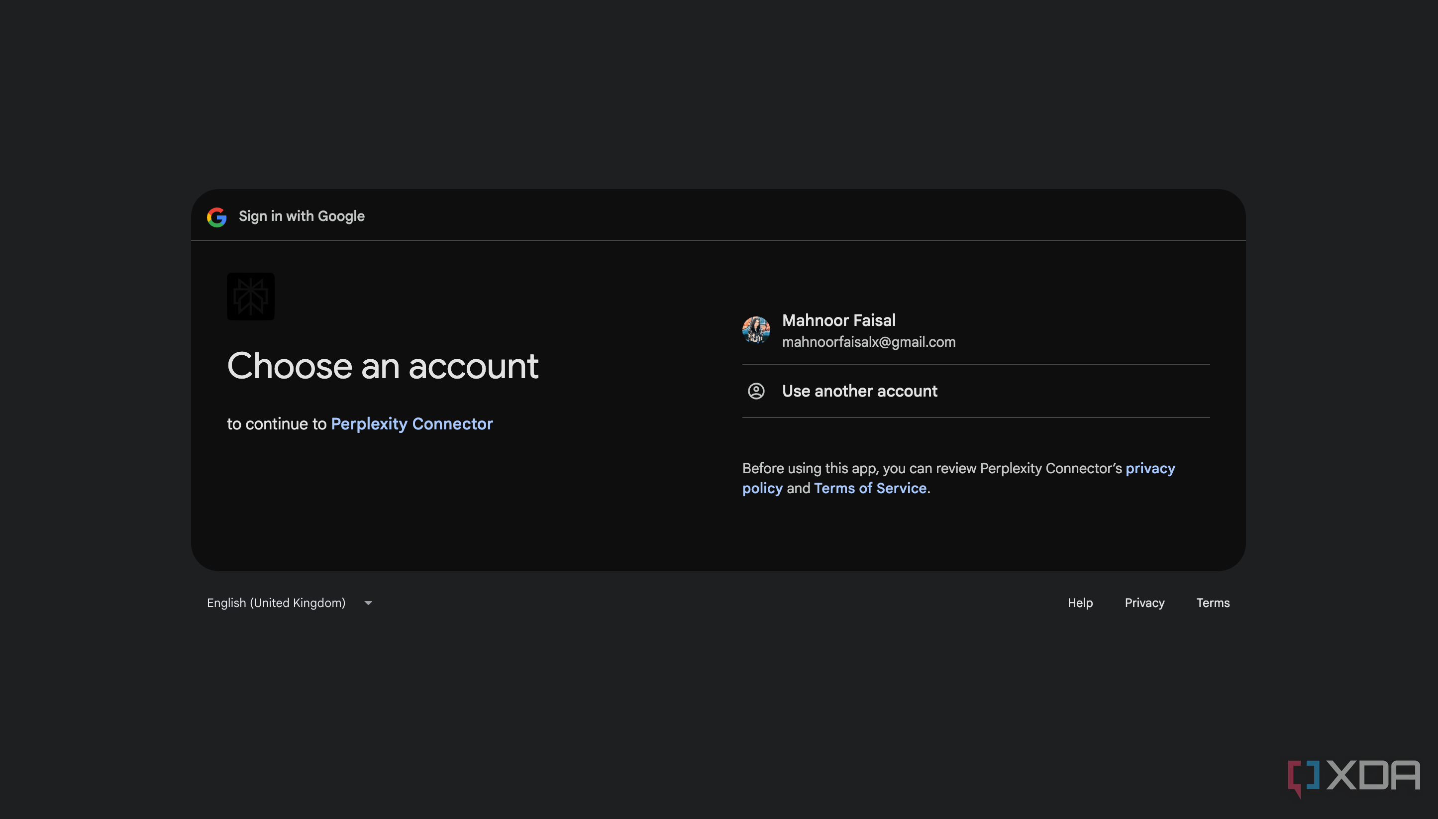 Signing into Comet with a Google account