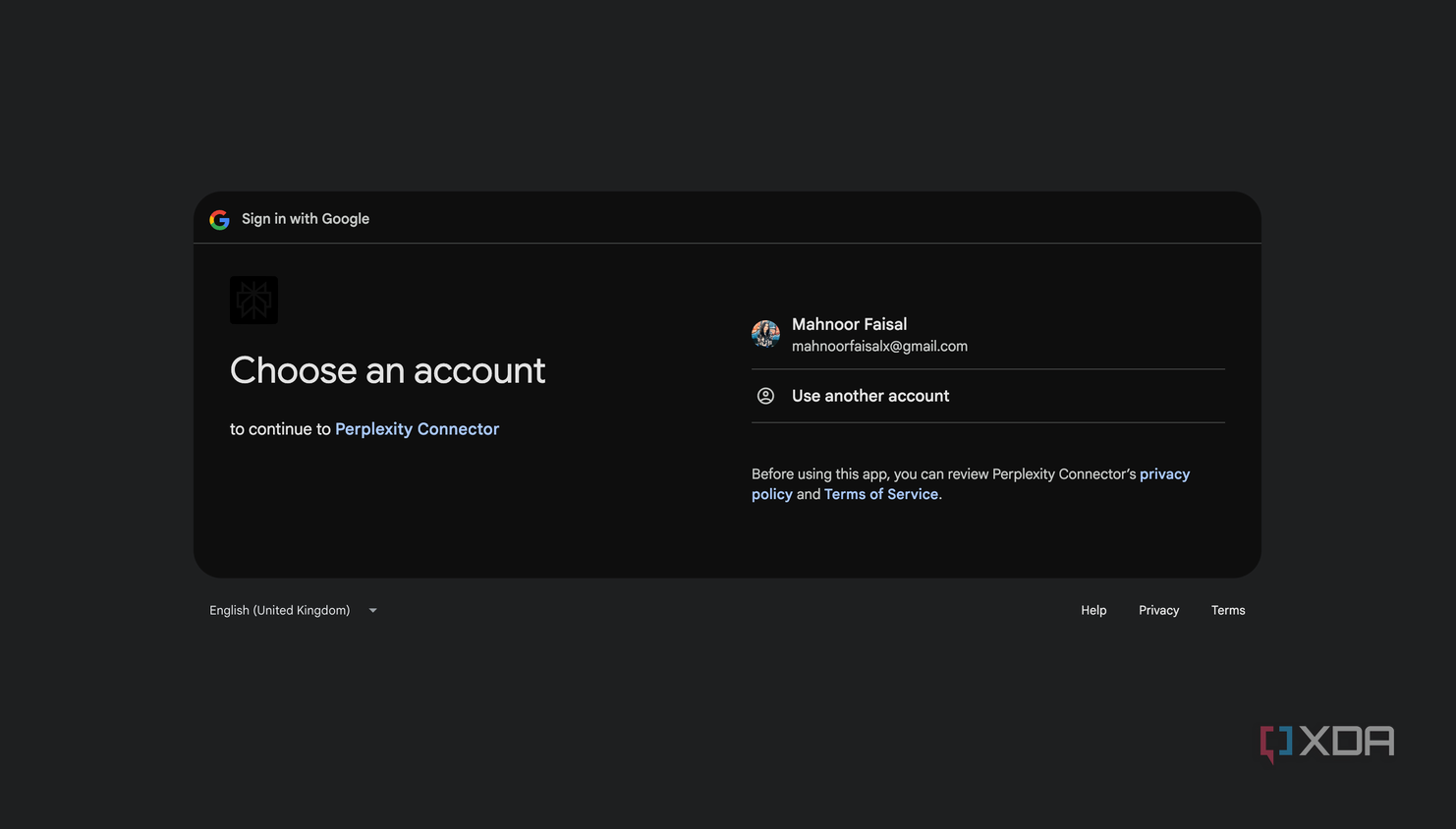 Signing into Comet with a Google account