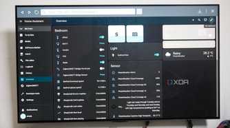 Dashboard View in Home Assistant on TV