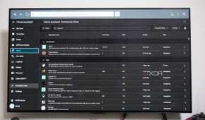 HACS view in Home Assistant on TV