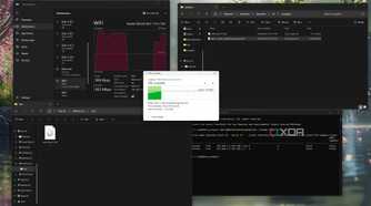 File transfer taking place with SMB Multichannel enabled on Windows 11