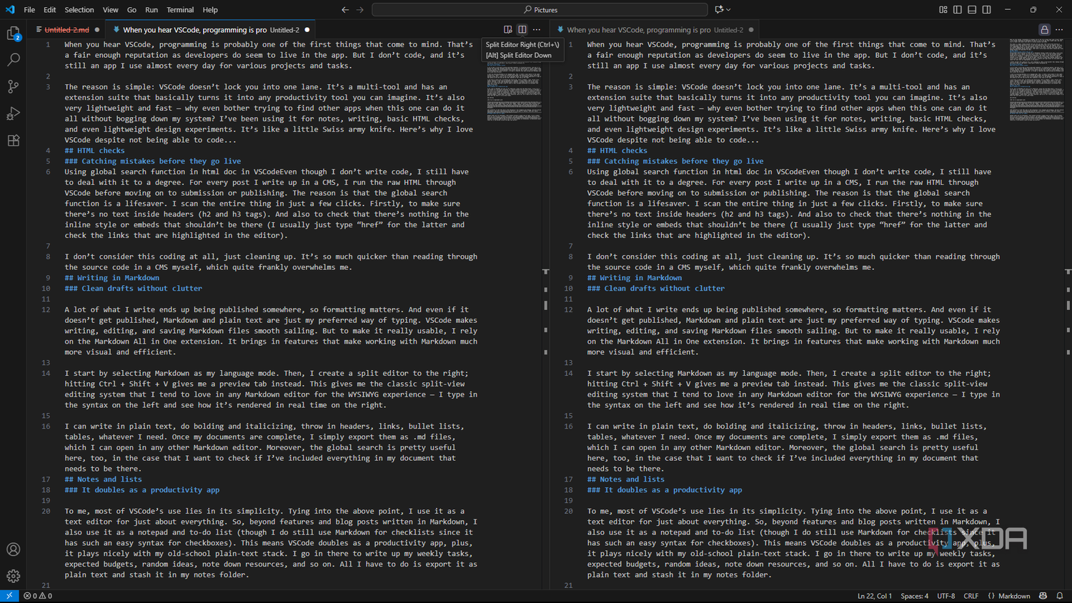 Notepad is great, but I prefer VS Code now