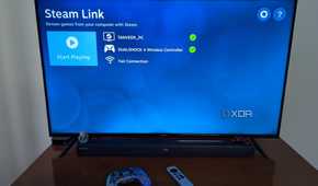 Steam Link running on Apple TV showing the main screen