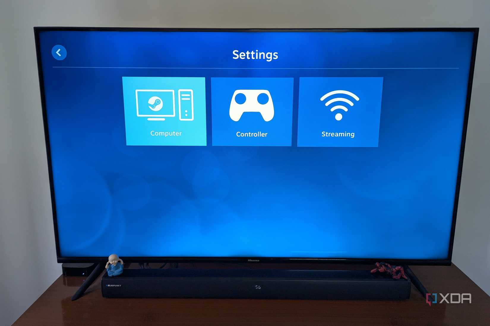 Steam Link running on Apple TV showing Computer settings