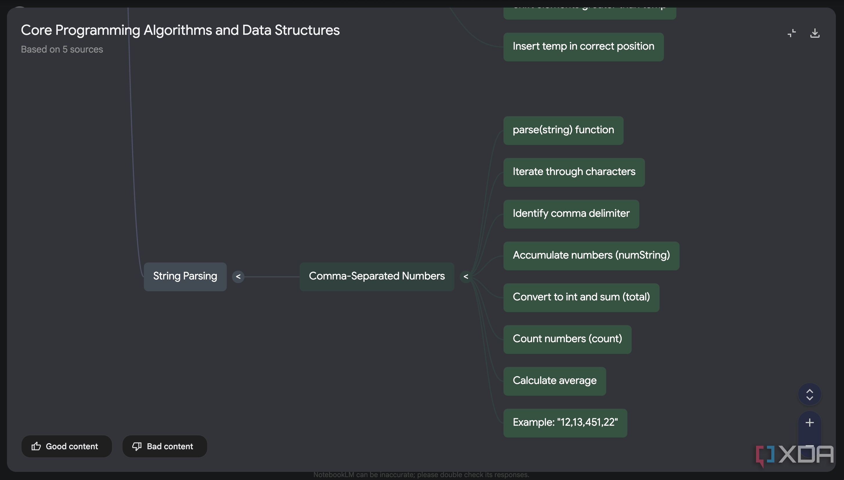String Parsing node in NotebookLM expanded