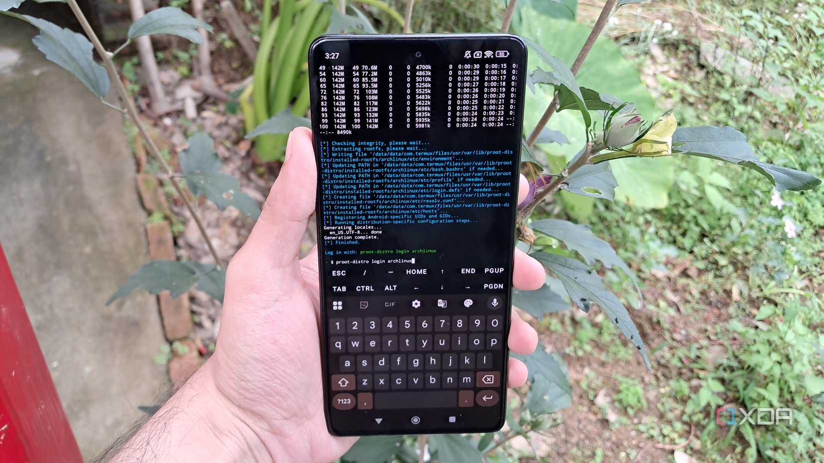 Logging into Arch Linux using proot-distro on Termux