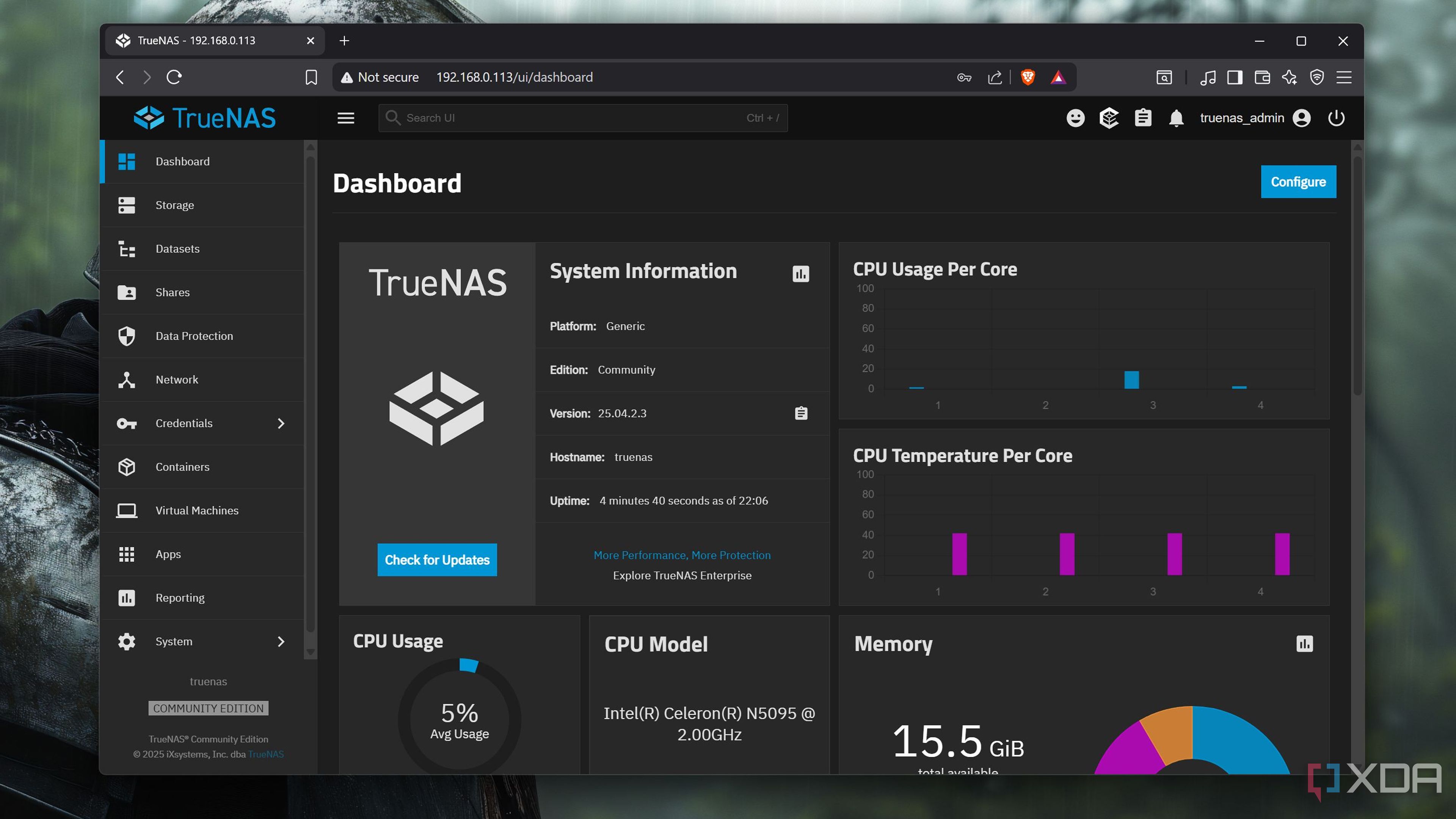 Running TrueNAS on the TerraMaster F2-425 NAS