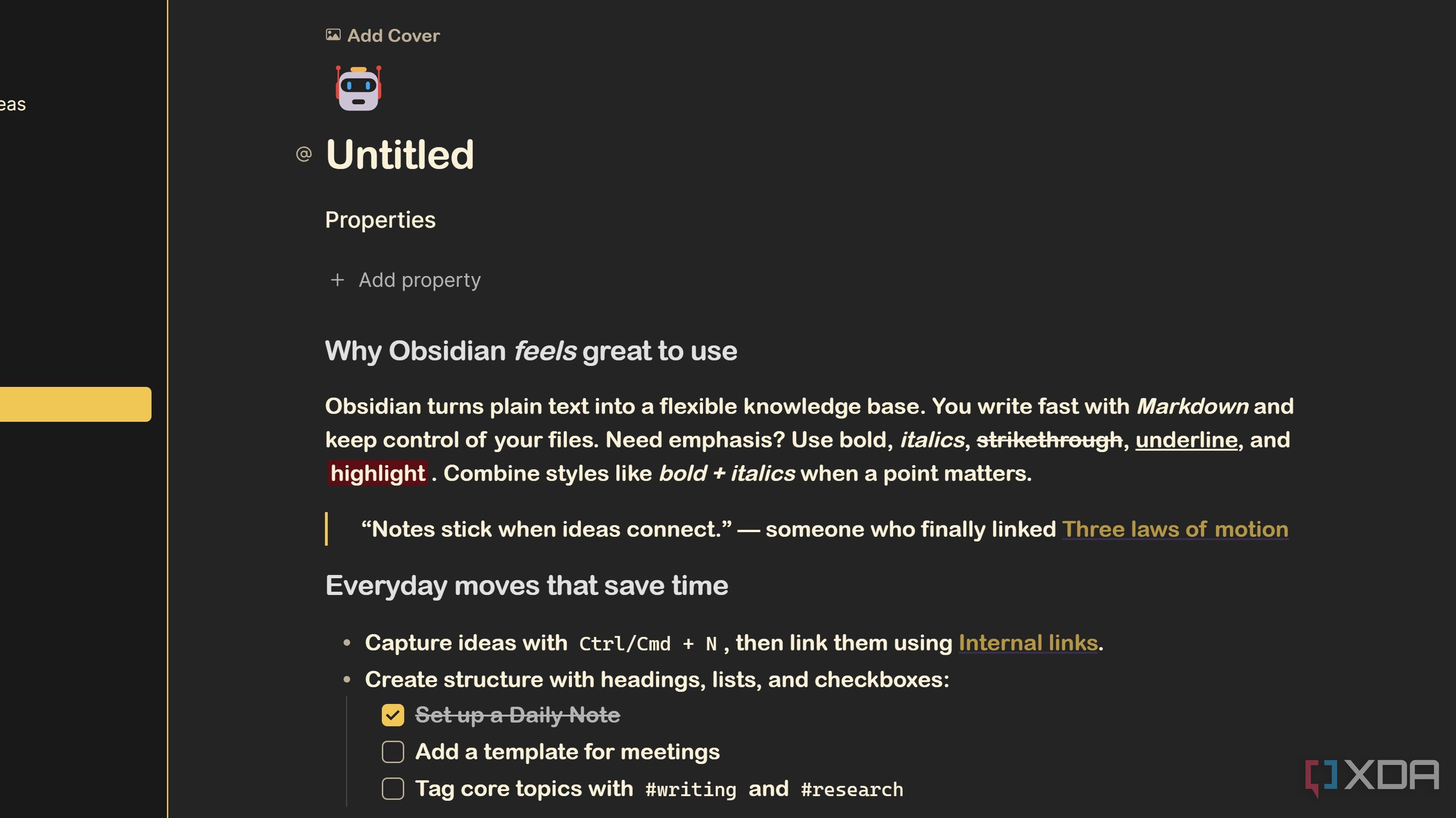 3 essential tips for setting up your first Obsidian vault
