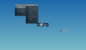 Tiny Core Fluxbox desktop environment