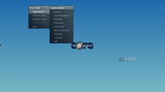 Tiny Core Fluxbox desktop environment