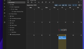 Trilium notes calendar