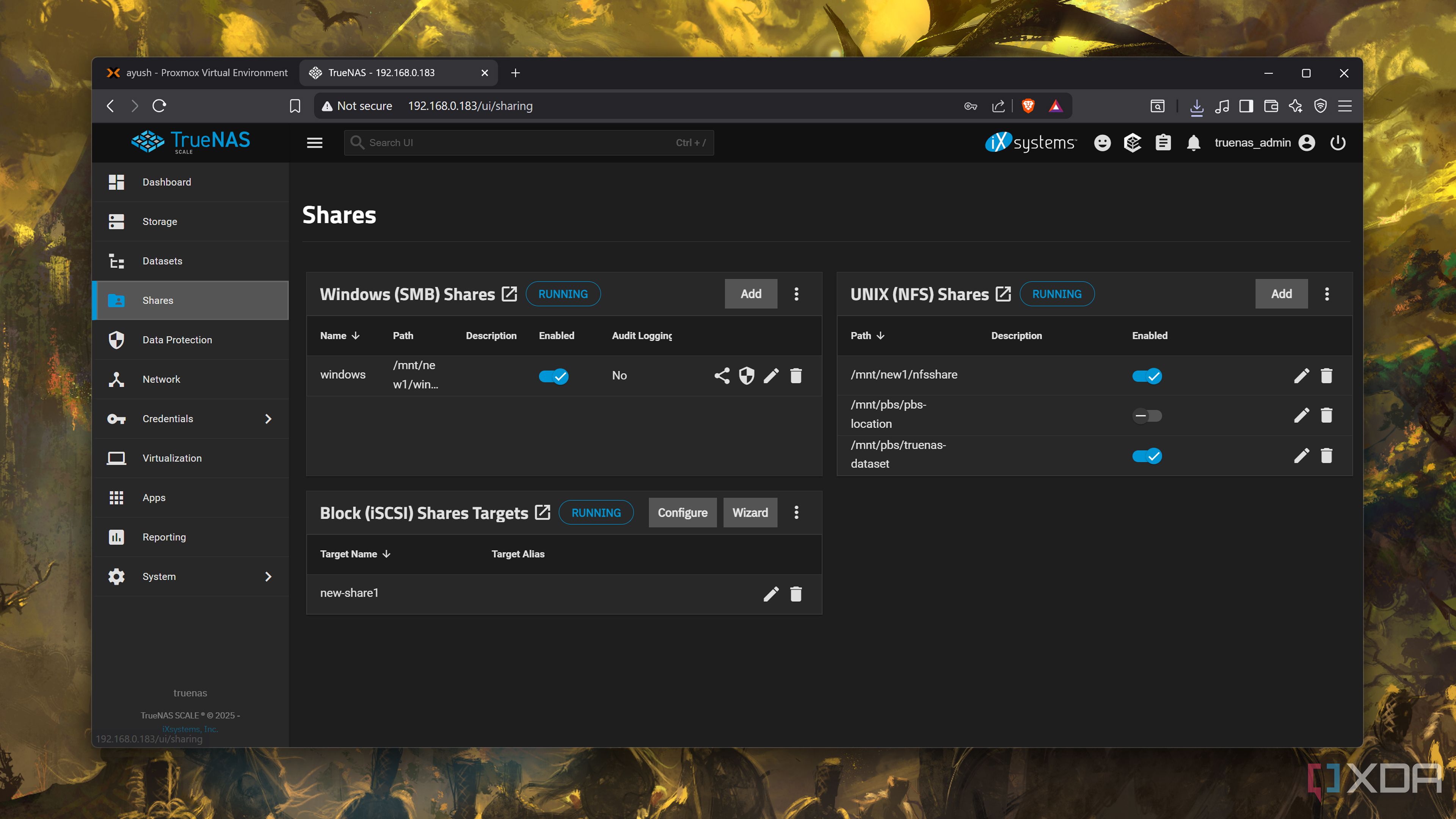 Running a network share on TrueNAS