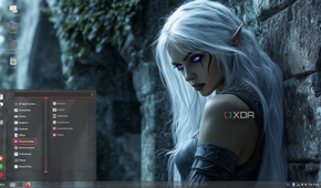 Ubuntu Cinnamon desktop with start menu