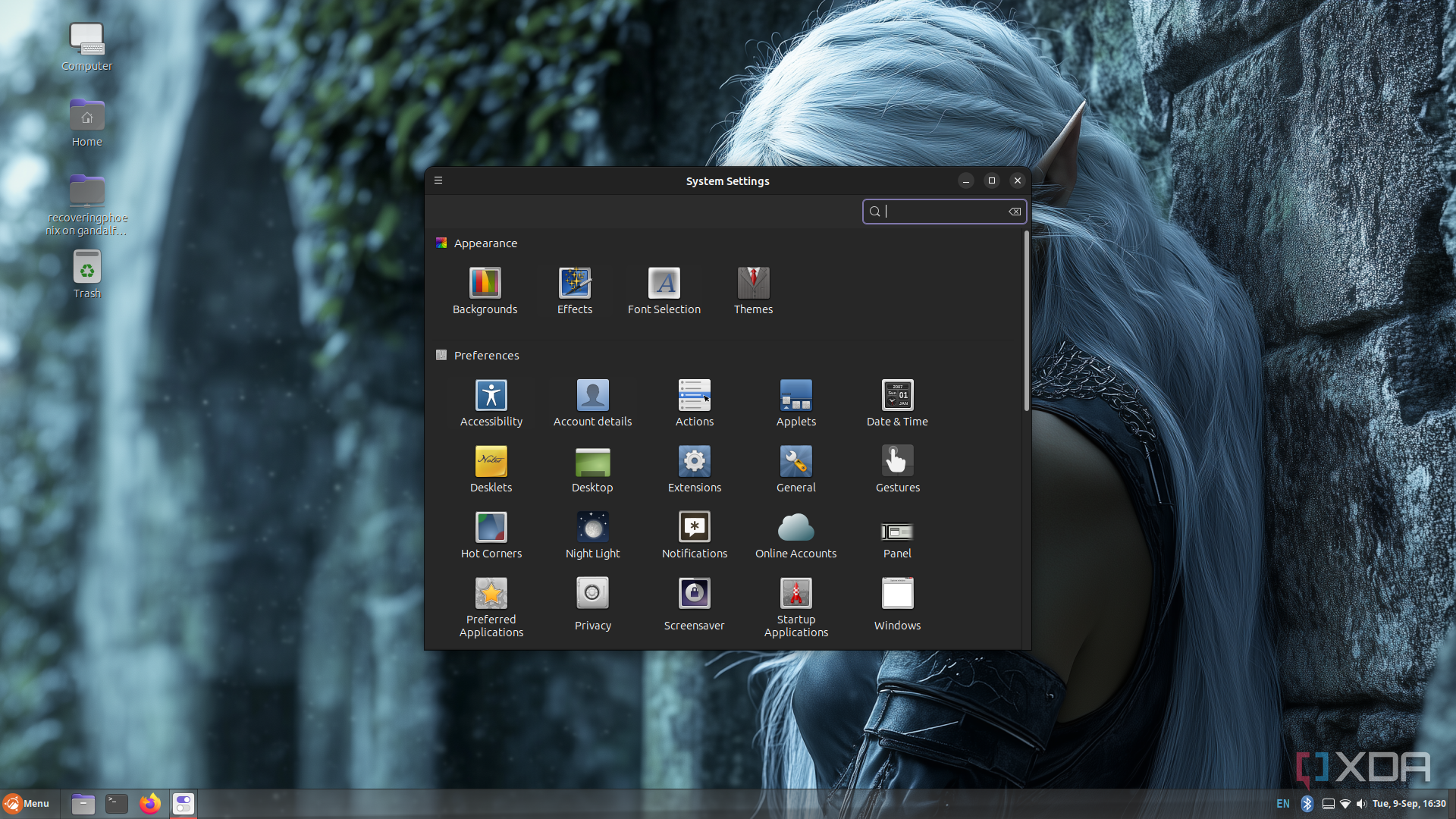 Ubuntu Cinnamon preferences