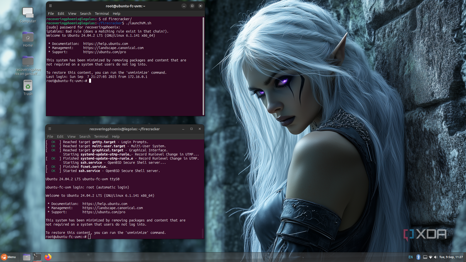 Ubuntu microVM launched and running