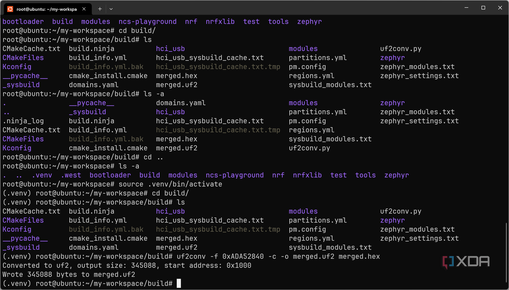 Converting a merged.hex file to the UF2 format