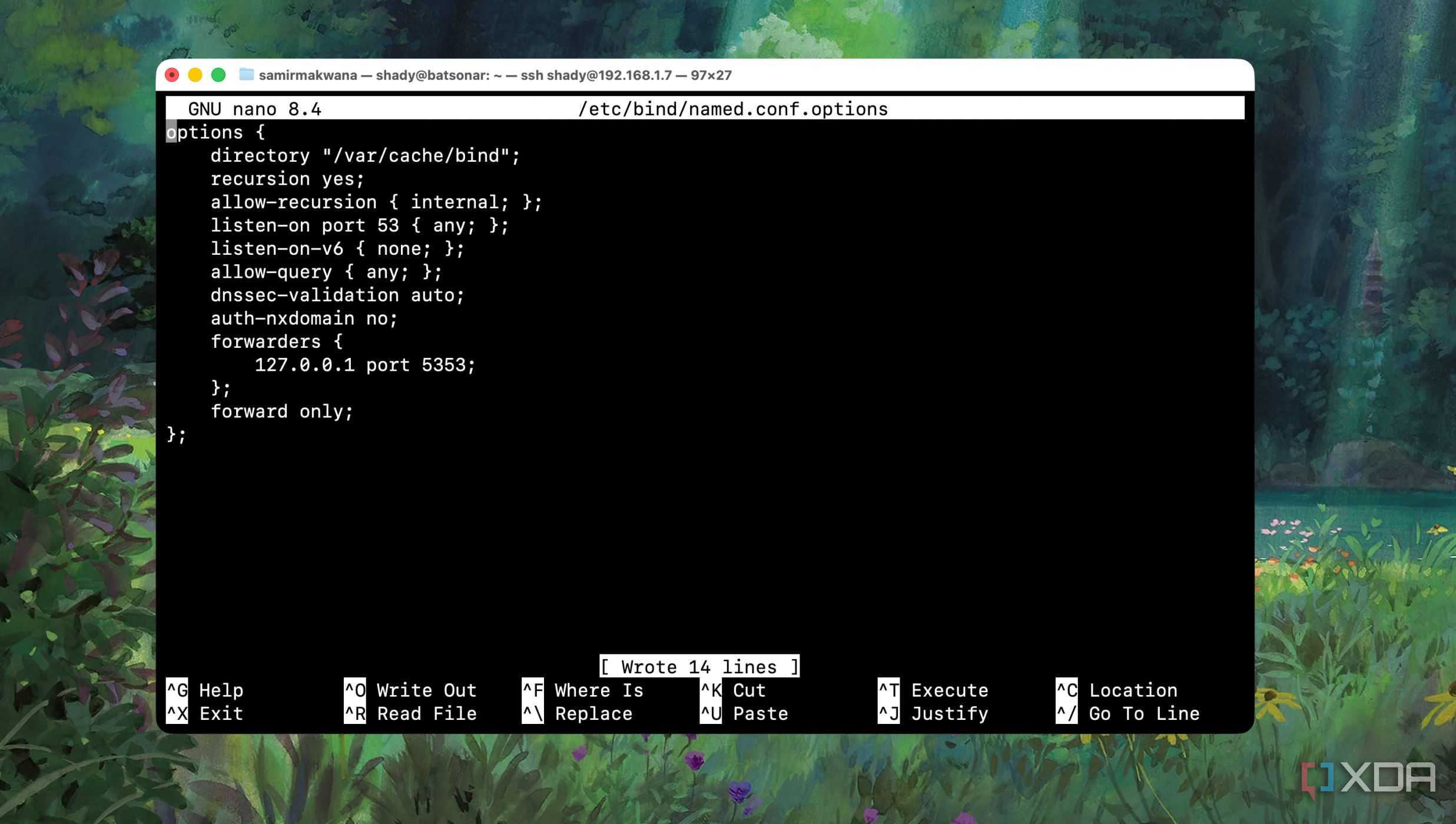 Bind configuration file for forwarding localhost queries to Unbound
